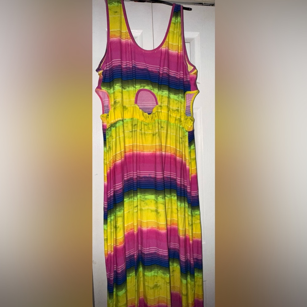 Colorful Striped Maxi Dress